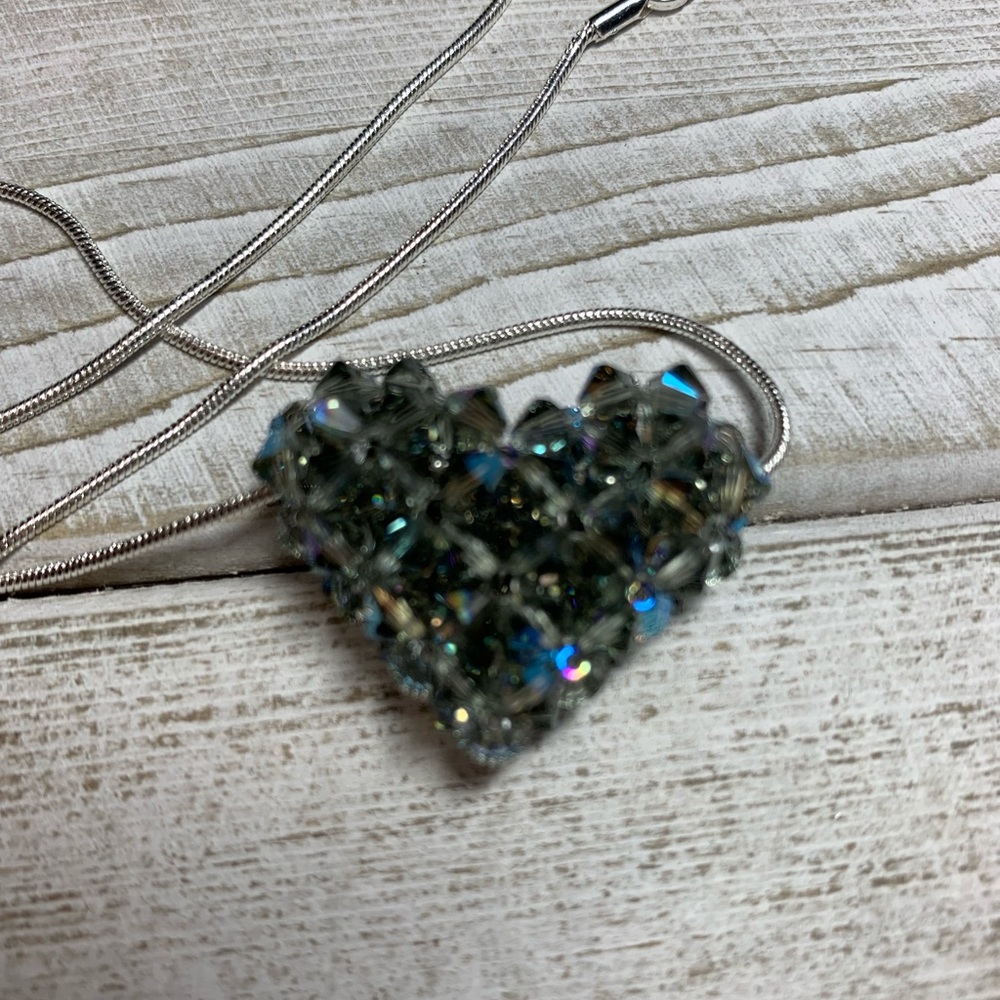 Handmade Swarovski Crystal Black Diamond Shimmer